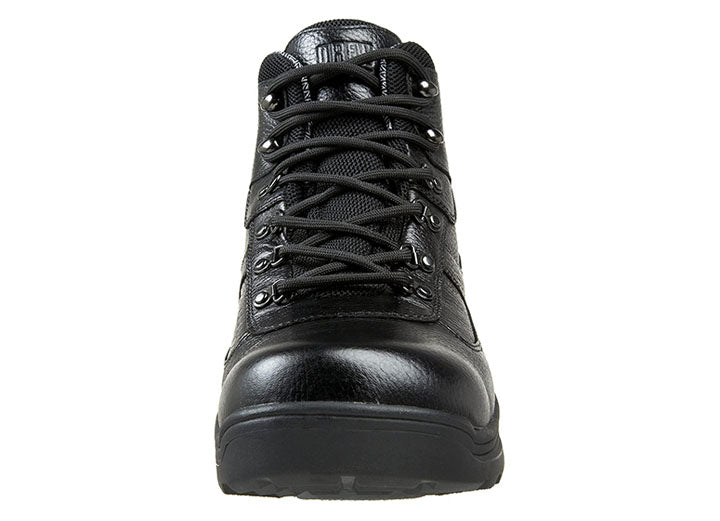 Mens wide black boots discount
