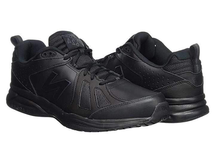 Mens Wide Fit New Balance 624V5 Black Sneakers