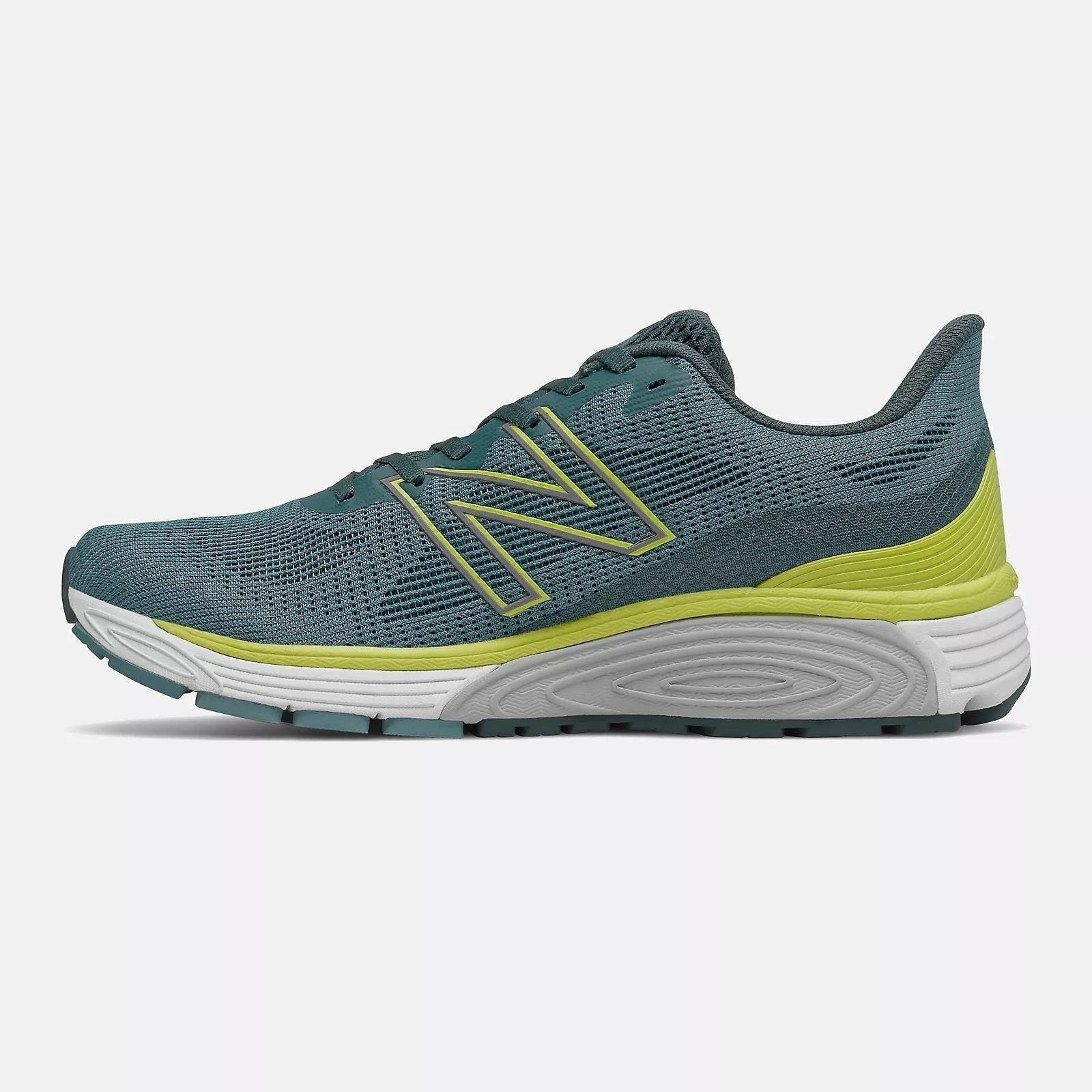 Men s Wide Fit New Balance MVYGOLY2 Vaygo Running Sneakers Green Yellow New Balance Wide Fit Shoes Wide Fit Shoes US