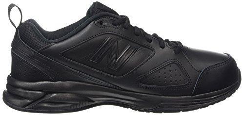 New balance black leather 624 best sale