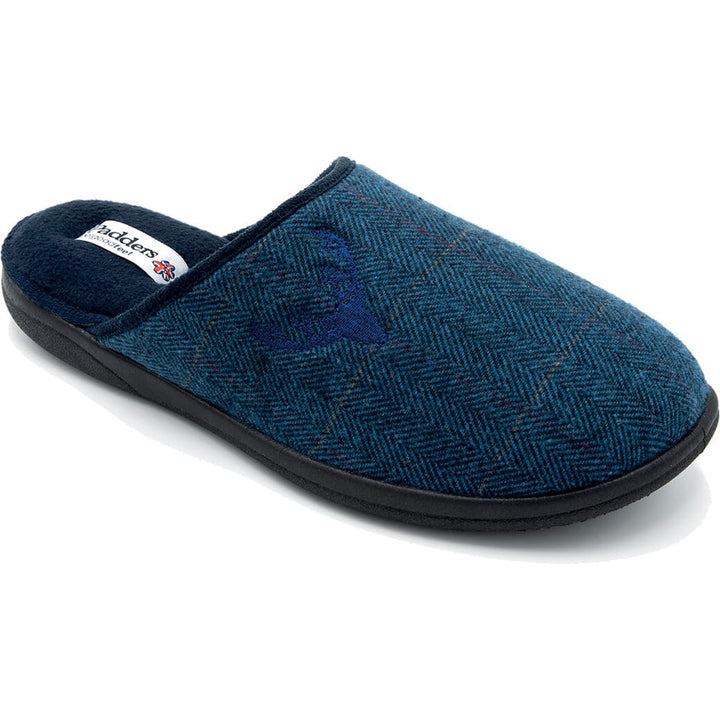 Mens Wide Fit Padders Stag Mule Slippers