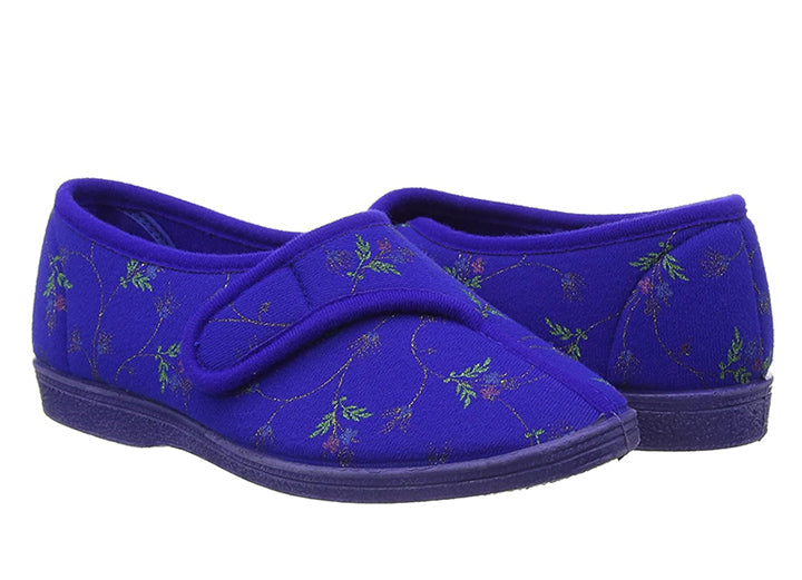 Womens Wide Fit Comfylux Sleepers Dora Slippers
